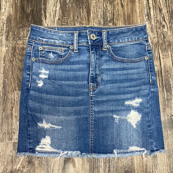 American Eagle Denim Hi-Rise Mini Skirt - Picture 1 of 4